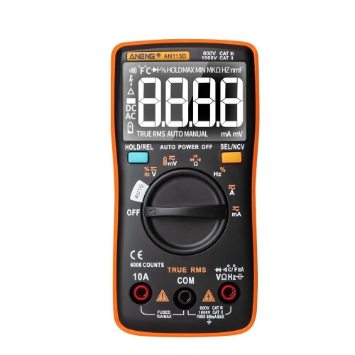 Intelligent Auto Measure True- RMS Digital Multimeter 6000 Counts Resistance Diode Continuity Tester 2