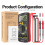 (Red) Ultra-thin Split LCD Digital Multimeter Tester with Stowable Test Pen Auto Voltmeter Resistance Tester Tool 1