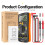 (Red) Ultra-thin Split LCD Digital Multimeter Tester with Stowable Test Pen Auto Voltmeter Resistance Tester Tool 14