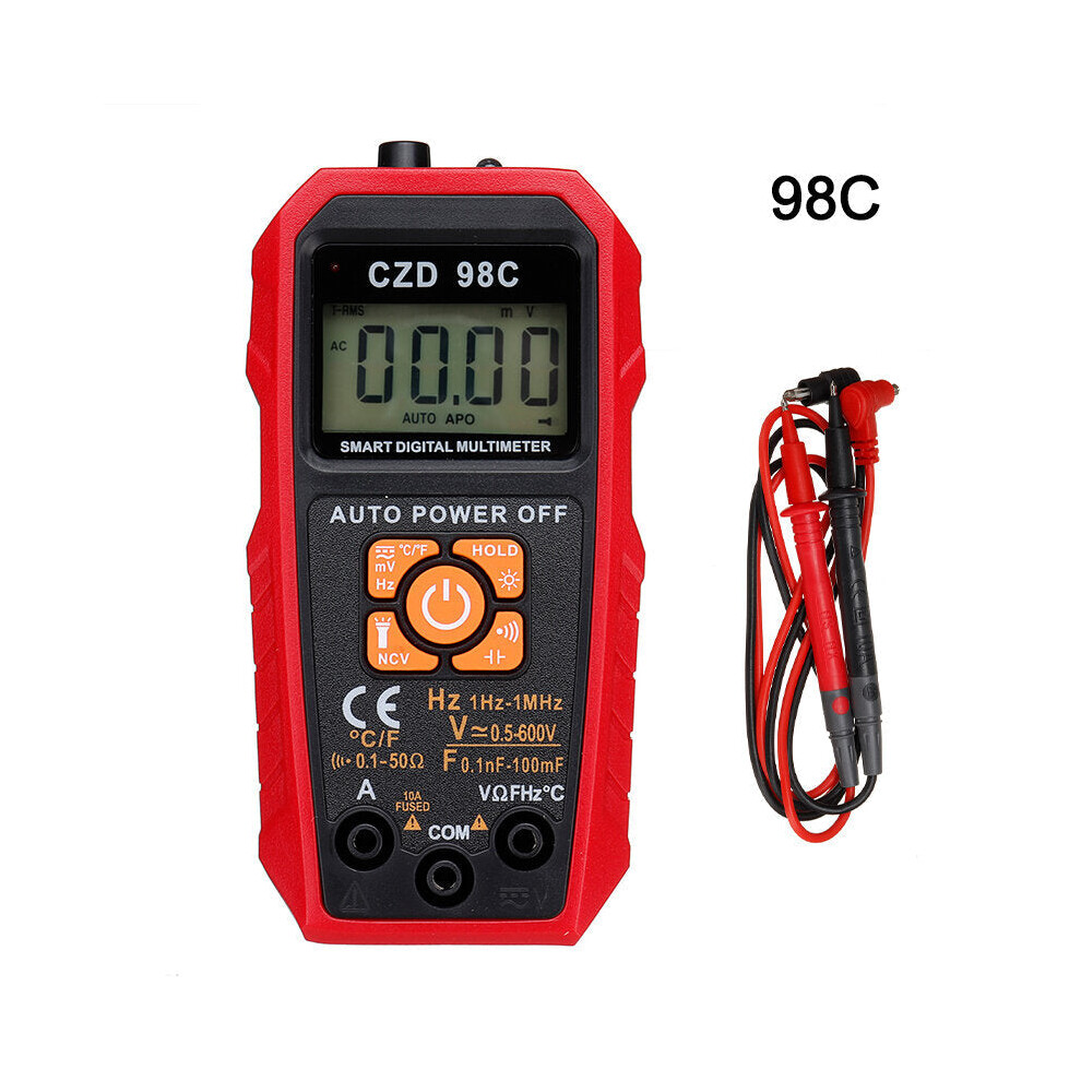 (98C) 98A/C True RMS Electric Digital LCD Current AC DC Voltage Multimeter Capacitance Meter