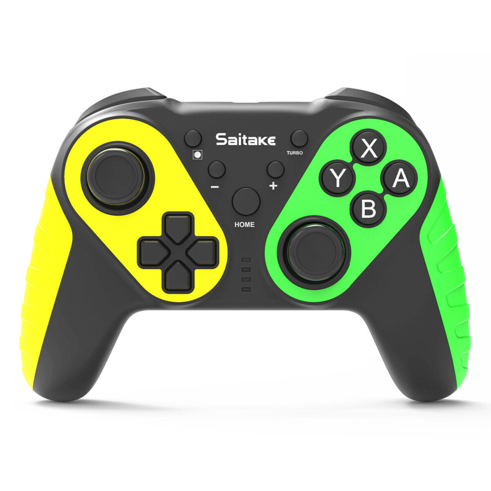 () Bluetooth Game Controller For Switch Six-Axis Somatosensory Gyroscope Wireless Gamepad For Android Phone Pc Yellow/Green 8727971608081