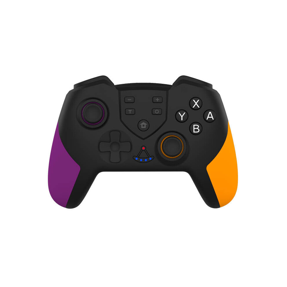 (Purple Orange) bluetooth Wireless Vibration Gyroscope Wireless Joystick Gamepad for Switch NS-Switch Rechargeable Game Controller