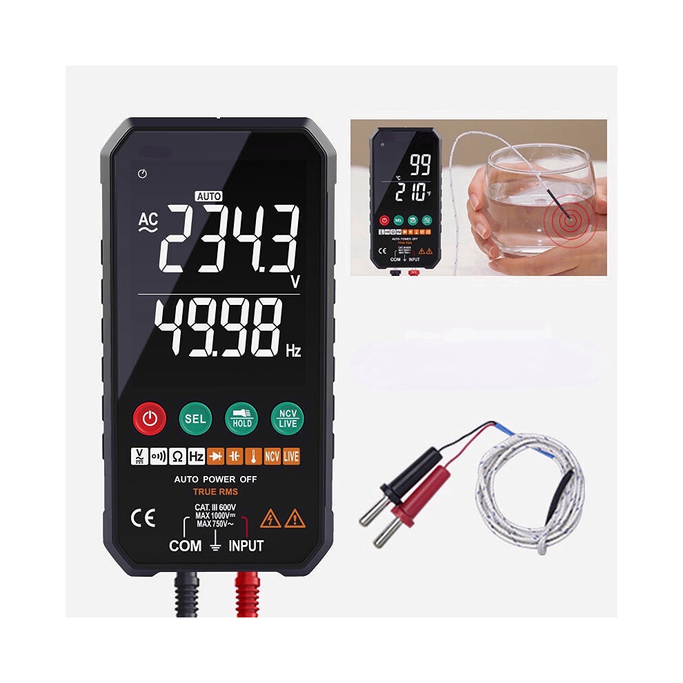 (with temperature measurement) 107C Digital Multimeter Smart AC DC Voltmeter Auto Range