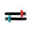 (Red Blue) 2PCS Switch Dancing Wristband Bracelet Strap for Nintendo Switch JoyCon Game Controller 5