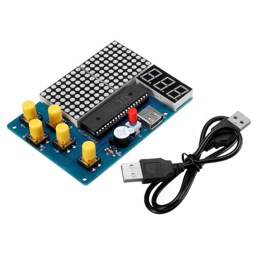 51 Single Chip Microcomputer Computer Game Machine Tetris/Snake/Racing/Aircraft Assembled 1