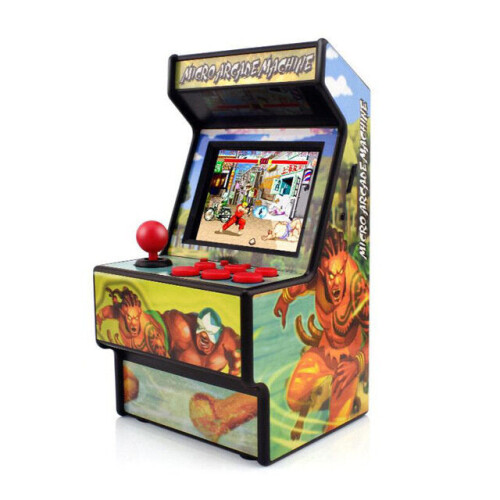 (B) 16 Bit Built-in 156 Classic Games Retro Mini Handheld Arcade Game Console Game Player Support AV Output