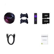 (EU Plug) 3000 Games TV Box Game Console 4K UHD 5G Wifi bluetooth Retro Player for SS PS1 N64 SNES