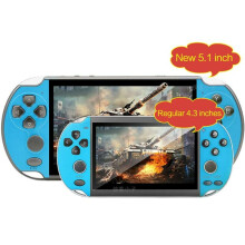 (Blue) 10000 Games Handheld Game Console Support PS1 NES SFC CPS NEOGEO Games 5.1 Inch Screen 128 Bit with Video E-book MP4 MP5 Player