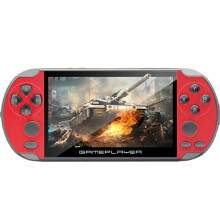(Red) 10000 Games Handheld Game Console Support PS1 NES SFC CPS NEOGEO Games 5.1 Inch Screen 128 Bit with Video E-book MP4 MP5 Player