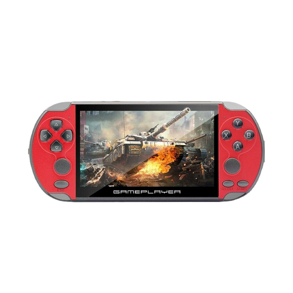 (Red) 10000 Games Handheld Game Console Support PS1 NES SFC CPS NEOGEO Games 5.1 Inch Screen 128 Bit with Video E-book MP4 MP5 Player-image-OPC-PFZRPHS-NEW