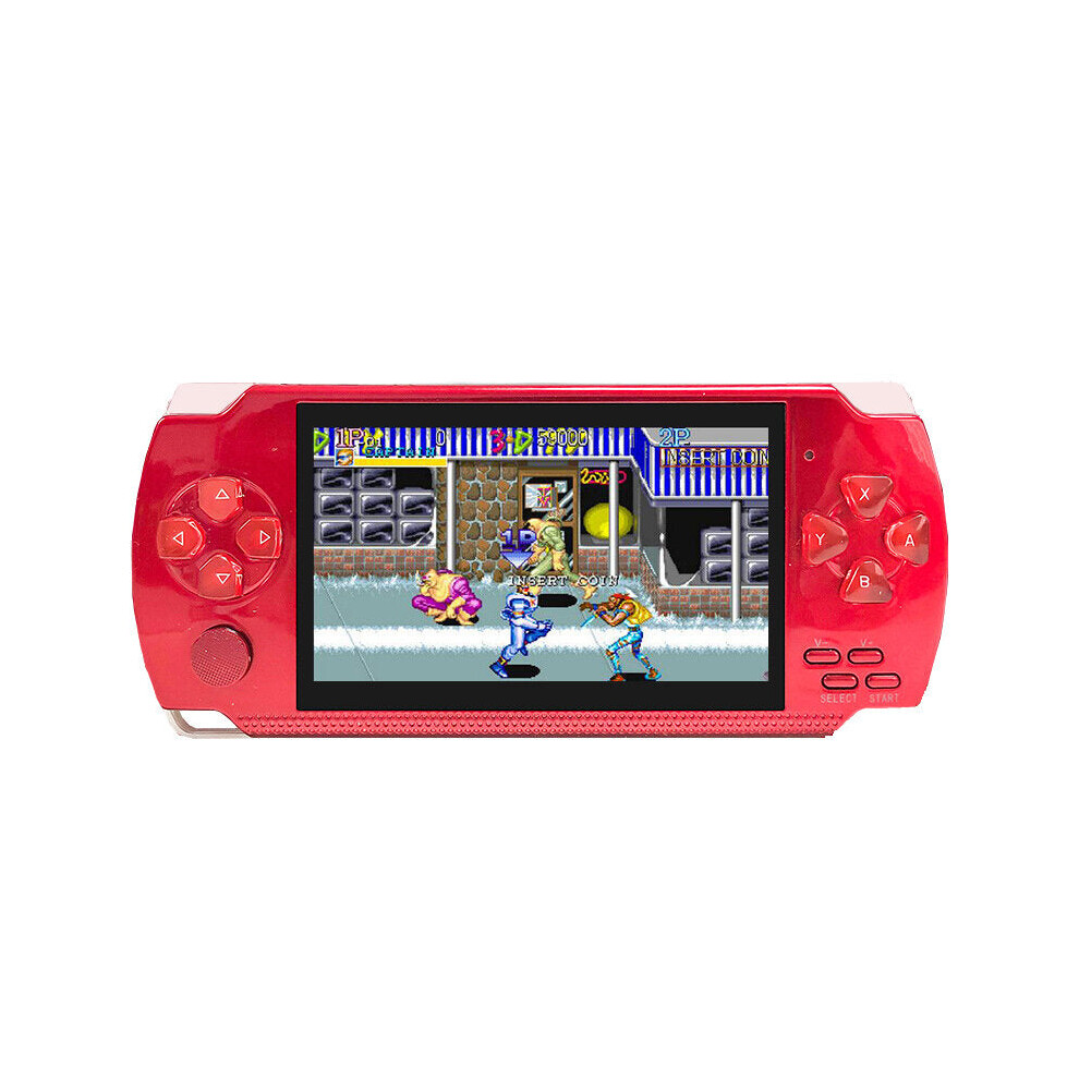 (Red) 8GB 10000+ Games 4.3 Inch High Definition Retro Handheld Video Game Console Game Player For GBA NES GBC GB SFC MD