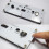 (White) DIY 6 Digit LED Large Screen Two-Color Digital Tube Desktop Clock Kit Touch Control 10