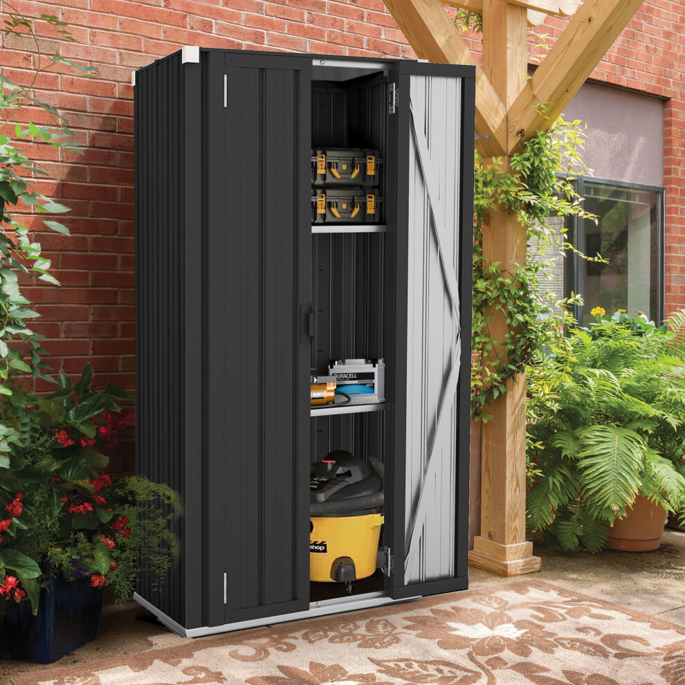 Yodolla (Grey) Storage Cabinet Garden Storage Box