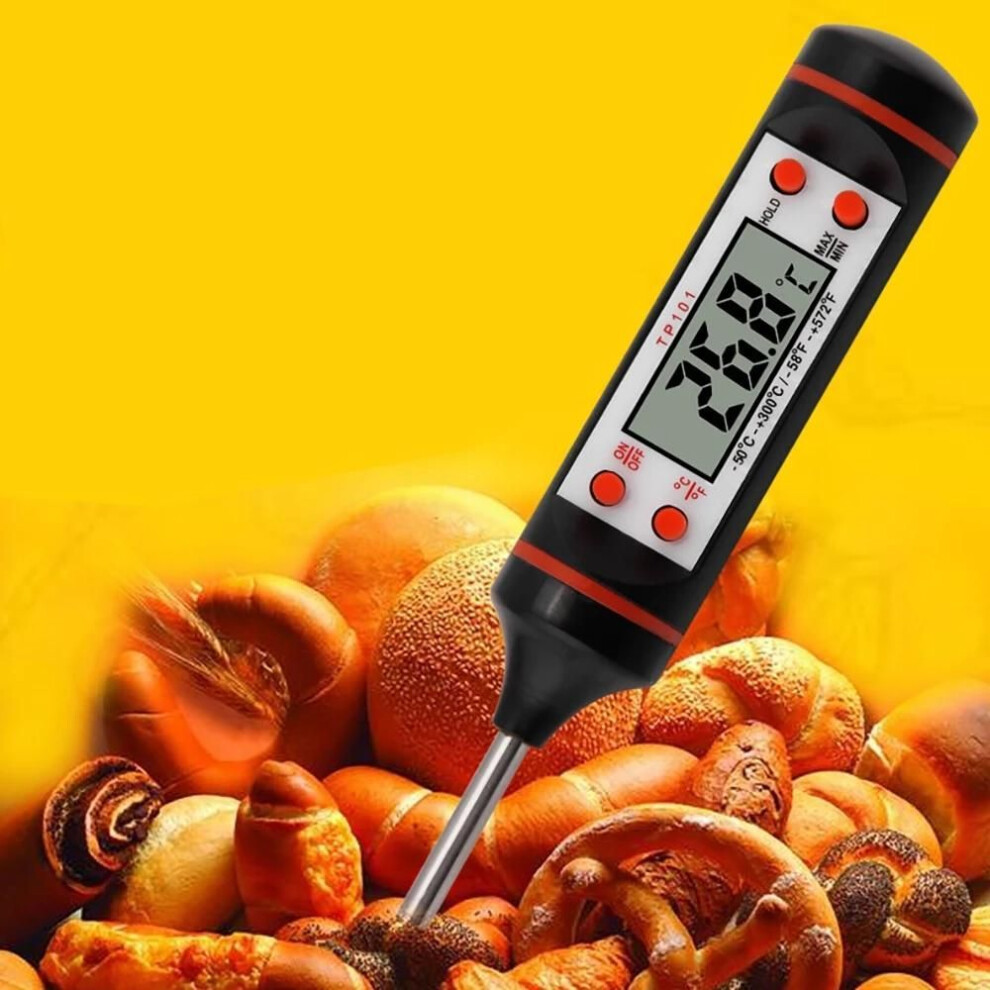 (black) Kitchen Digital Cooking Water Milk Food Probe Electronic Bbq Cooking Tools Temperature Gauge Tool