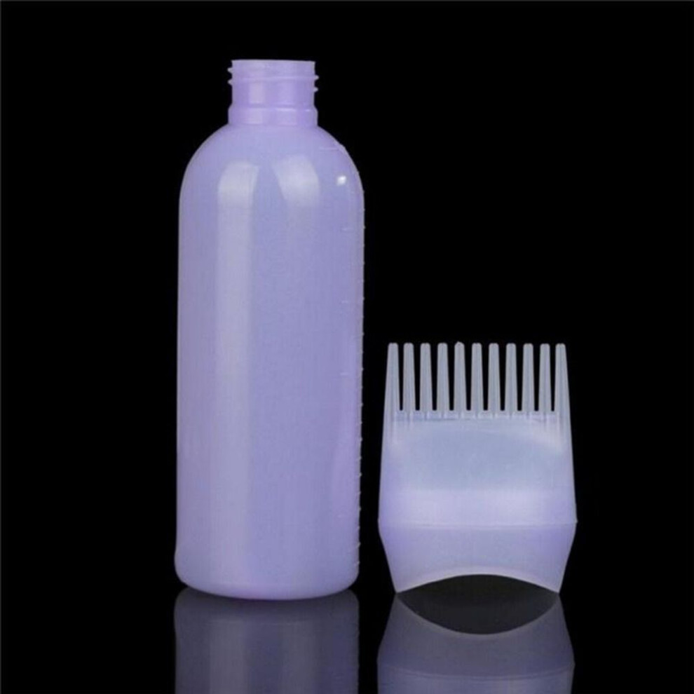(purple) 120ML Hair Dye Bottle Applicator Brush Dispensing Salon Hair Coloring Dyeing Gift for Girls Hair Dry