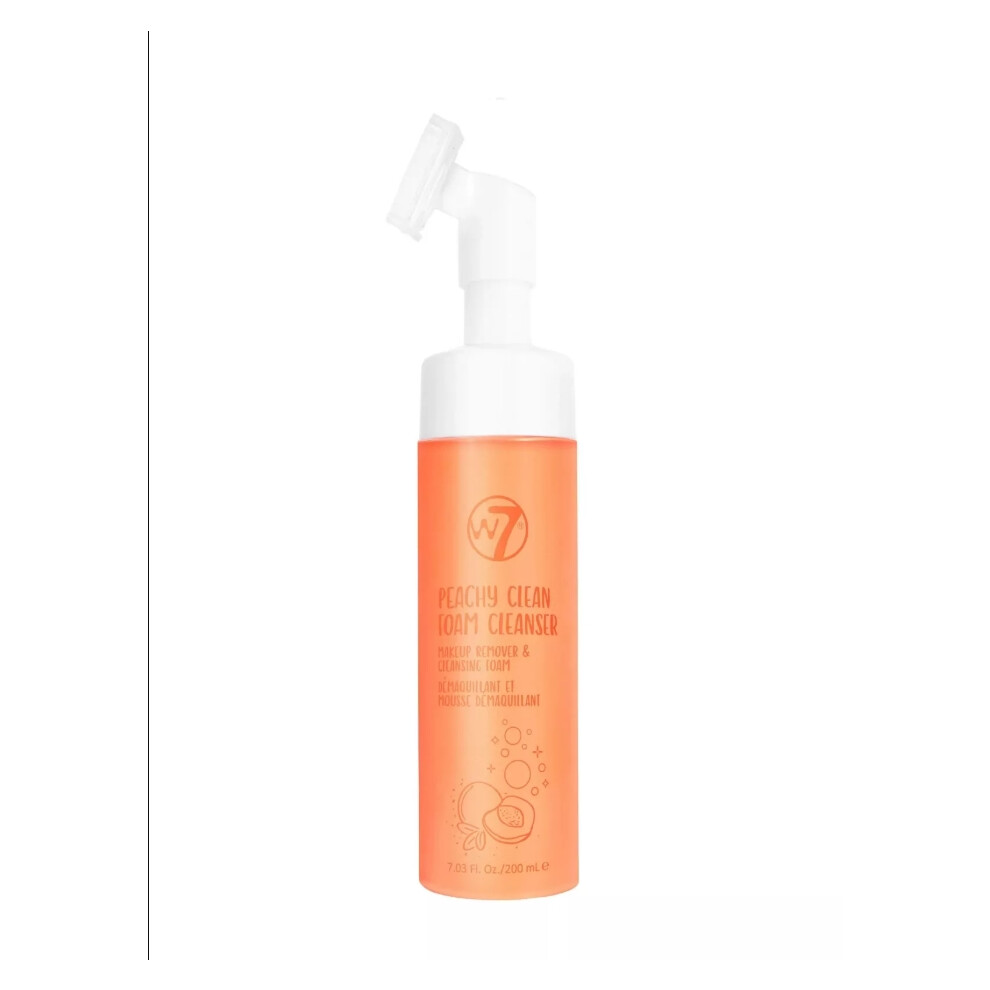 W7 Peachy Clean Foam Cleanser & Makeup Remover 200ml