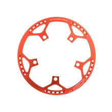 (Red, B) Single Speed 130BCD 45 47 53T 56T 58T Folding Bike Chain-wheel Ultralight Crank Tooth Round Chain Flywheel