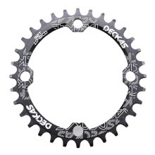 (Blue, 34T) Round Narrow Wide Chainring For MTB Mountain Road Bike 32T 34T Single Disc Bicycle Components Crankset Tooth Plate Parts 104 BCD