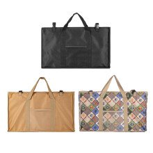 (Black) Picnic Table Storage Bag Picnic Organizer Picnic Cookware Storage Bag Carrying Accessories for Outdoor BBQ Party Camping Kitchen
