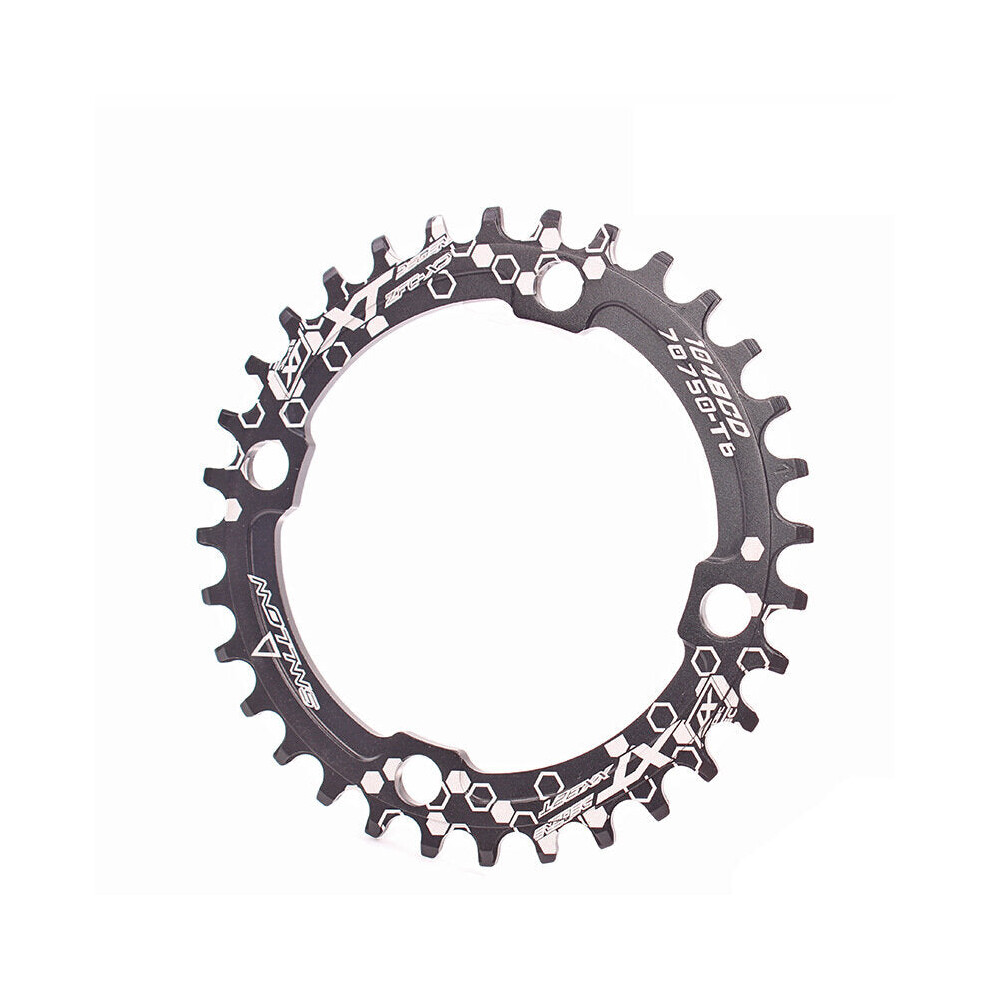 (Black, 34T) 32/34/36/38T Mountain Bike Discs Bike Components Round Narrow Wide Chainring Bicycle Chainwheel