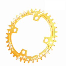 (Gold, 36T) 32/34/36/38T Mountain Bike Discs Bike Components Round Narrow Wide Chainring Bicycle Chainwheel