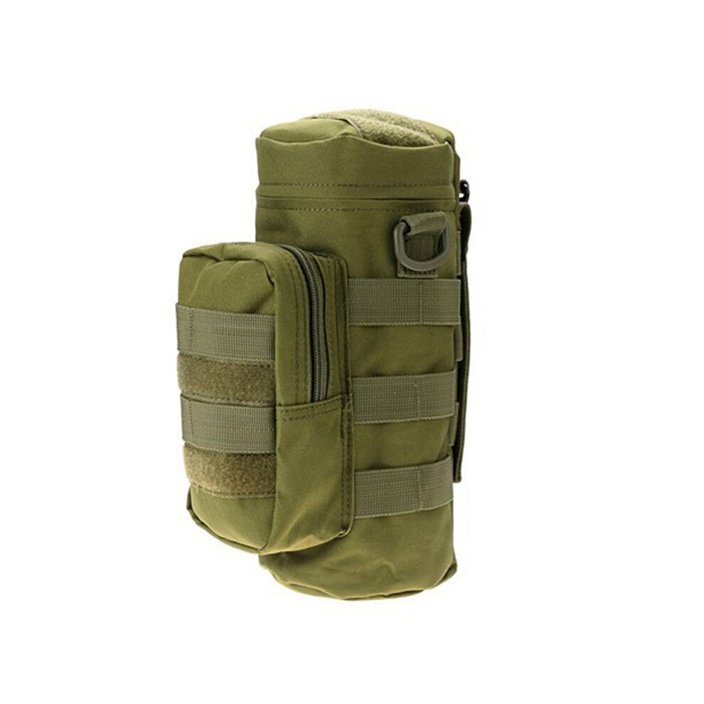 (Green) Outdoors Molle Water Bottle Pouch Tactical Gear Kettle Waist Shoulder Bag For Army Fans Climbing Camping Hiking Bags