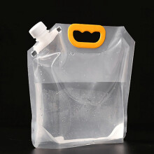 (5L Big mouth) Foldable Beer Bag Transparent Stand-Up Plastic Juice Milk Packaging Bag Outdoor Camping Hiking Portable Water Bags