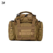 (Khaki) Fishing Tackle Bag Pack Waist Shoulder Waterproof Box Reel Lure Gear Storage