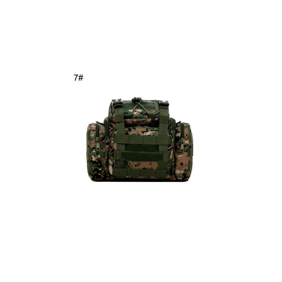 (Camouflage) Fishing Tackle Bag Pack Waist Shoulder Waterproof Box Reel Lure Gear Storage