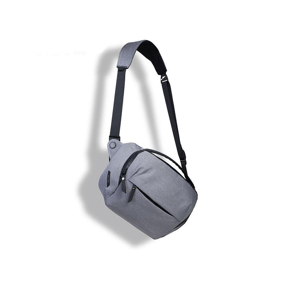 (Grey, 10L) Water-resistant Shockproof DIY Sling Storage Carry Travel Bag for Canon for Nikon DLSR Camera Flash Lens