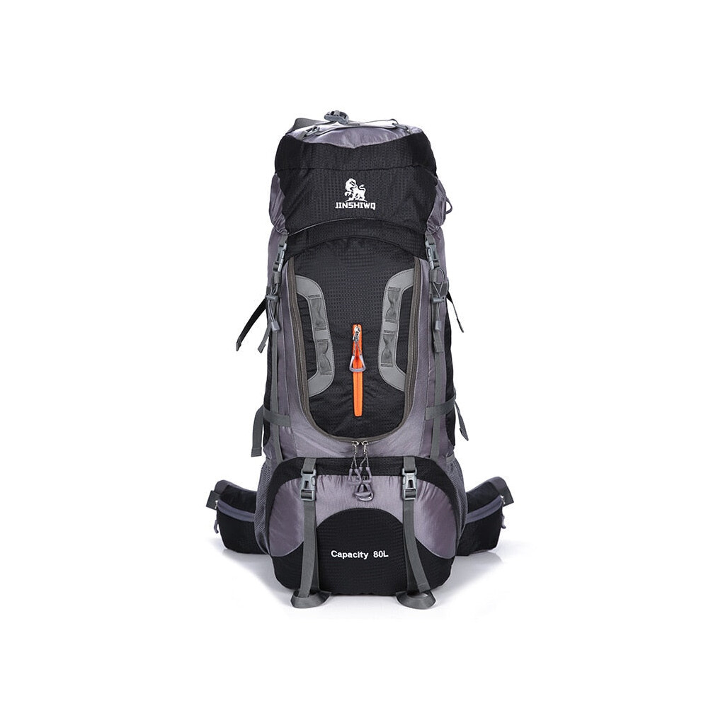 (Black A) 80L Camping Hiking Backpacks Big Outdoor Bag Backpack Nylon superlight Sport Travel Bag Aluminum alloy support 1.65kg