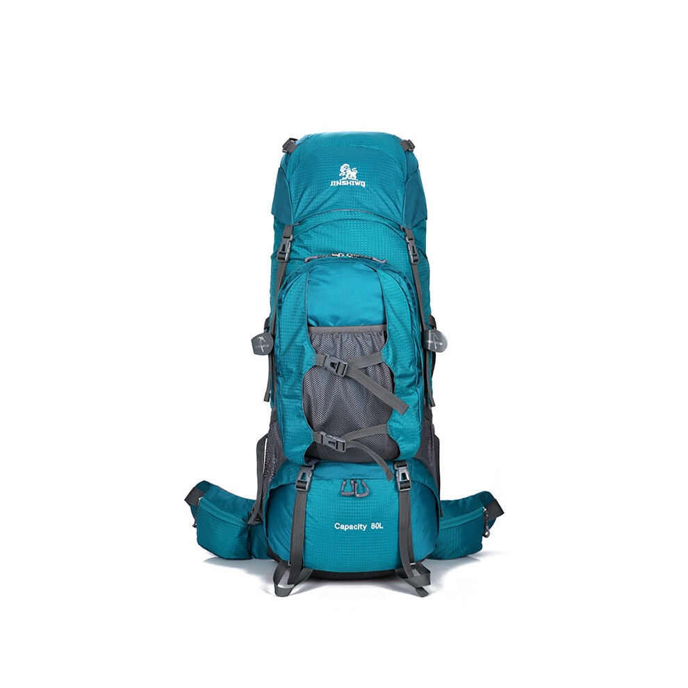 (Green B) 80L Camping Hiking Backpacks Big Outdoor Bag Backpack Nylon superlight Sport Travel Bag Aluminum alloy support 1.65kg