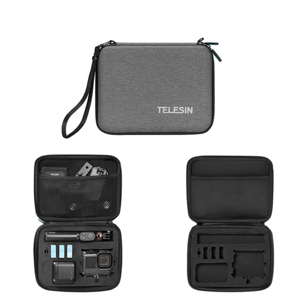(M) Carrying Storage Bag Nylon EVA Hard Shell Portable Case for GoPro Hero 10 9 8 7 6 5 Osmo Action SJCAM EKEN Camera Accessories