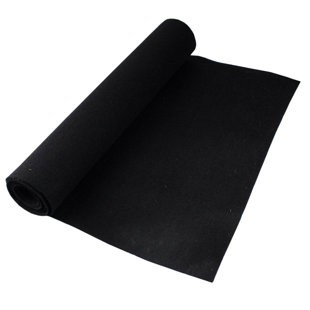 (Black) 3x2m Non-slip Marine Carpet Floor Felt Boat Yacht Houseboat Deck Cab Bunk Mat Under Cabin Deck Plating