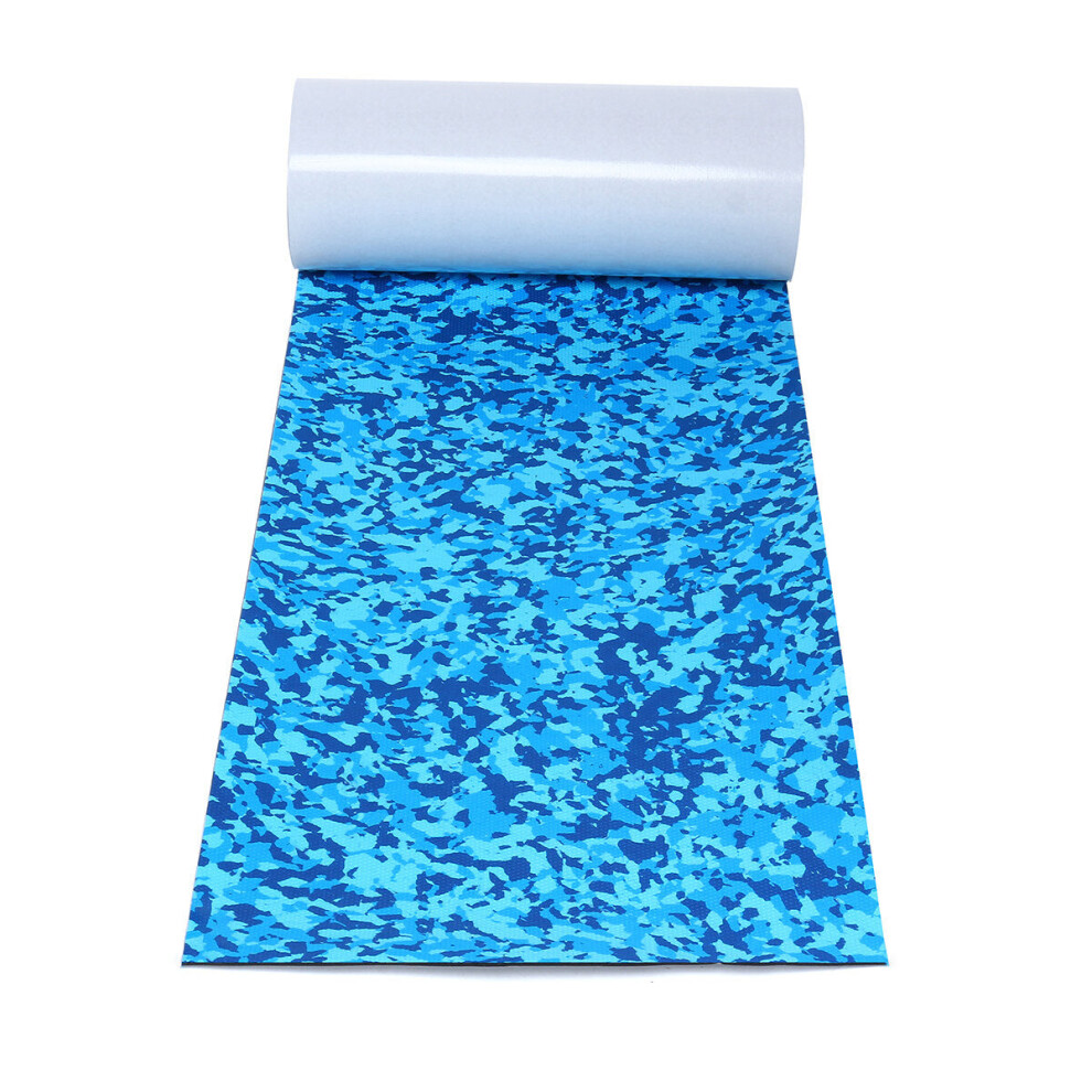 (Blue) 45x240cm 5mm Thickness EVA Boat Decking Foam Anti-slip Marine Non-skid Sheet RV Flooring Mat