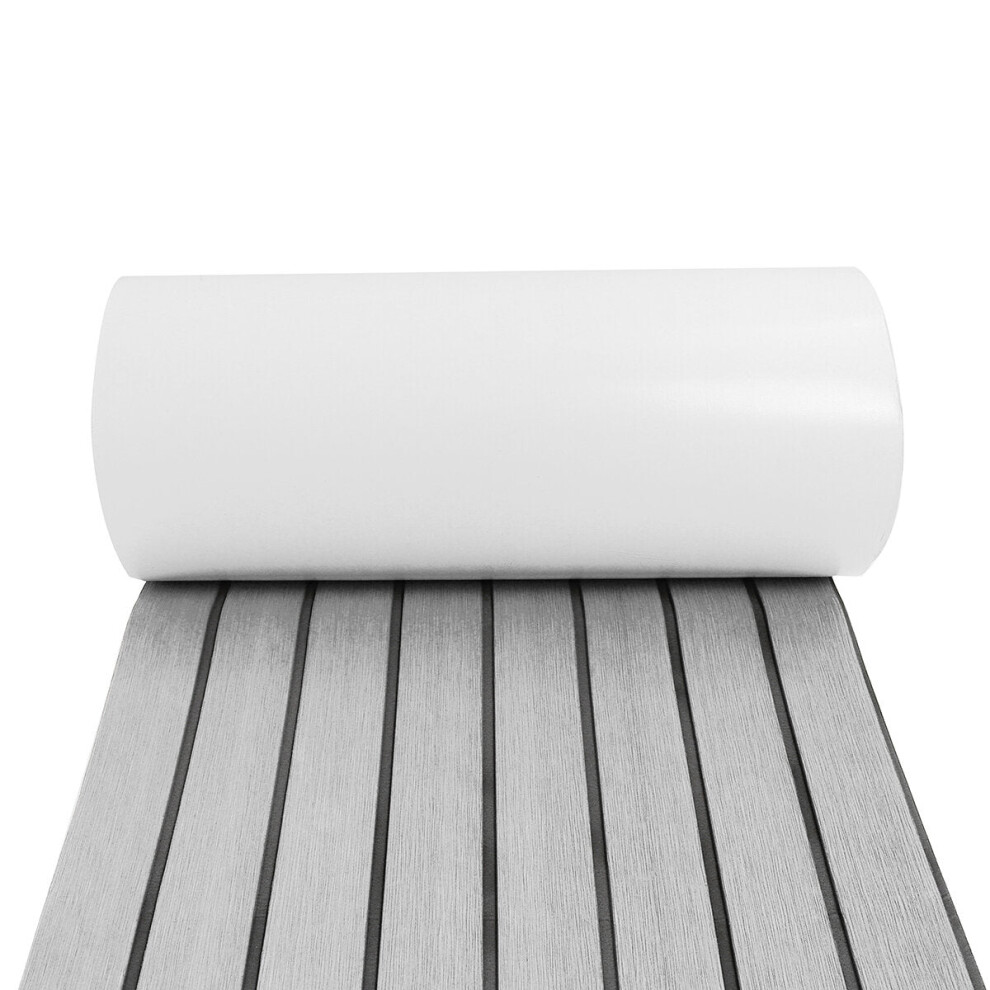 (Gray With Black Lines) 2400x450x5mm Marine Boat Flooring EVA Foam Yacht Teak Decking Sheet Carpet Floor