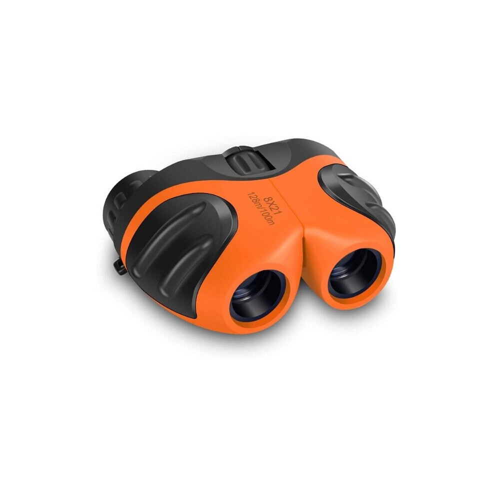 (Orange) 8x21 Children Telescope Binoculars Mini Portable Compact Zoom Kid Telescope for Outdoor Hunting Hiking Birthday Gift Toys