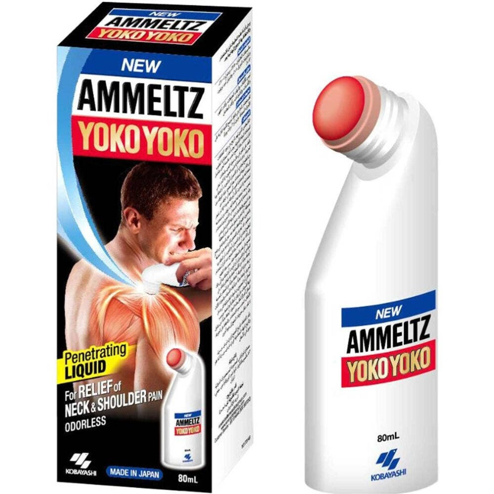 Kobayashi Yoko Yoko Local Analgesic 80ml | Relief of Neck, Shoulder & Back Pain Odorless | Relief Stiffness & Muscular Ache | Penetrating Liqiud