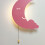 (Cloud) Pink Wooden Night Light Wall Mounted Nursery Lighting 10