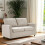 (Beige) YODOLLA Loveseat Sofa Couch with Removable Covers 3