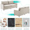 (Beige) YODOLLA Loveseat Sofa Couch with Removable Covers 6