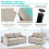 (Beige) YODOLLA Loveseat Sofa Couch with Removable Covers 8