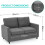 (Grey) YODOLLA Loveseat Sofa Couch with Removable Covers 5