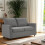 (Grey) YODOLLA Loveseat Sofa Couch with Removable Covers 3