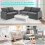 (Grey) YODOLLA Loveseat Sofa Couch with Removable Covers 8