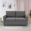 (Grey) YODOLLA Loveseat Sofa Couch with Removable Covers 4