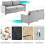 (Light Grey) YODOLLA Loveseat Sofa Couch with Removable Covers 6