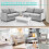 (Light Grey) YODOLLA Loveseat Sofa Couch with Removable Covers 8