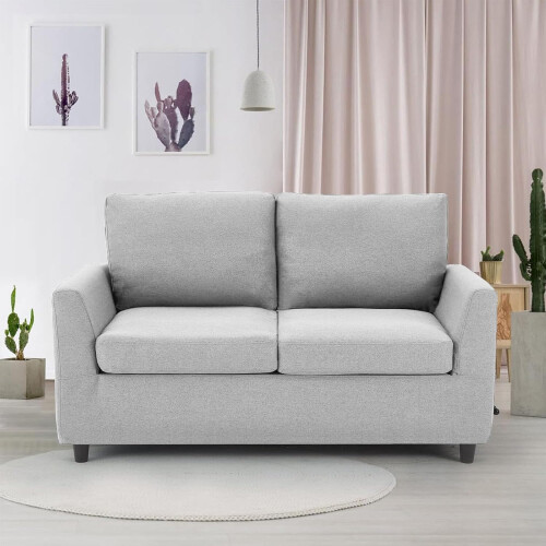 (Light Grey) YODOLLA Loveseat Sofa Couch with Removable Covers 2
