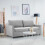 (Light Grey) YODOLLA Loveseat Sofa Couch with Removable Covers 9